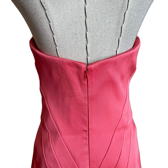 Zac Posen Coral Pink Strapless Sweetheart Fitted Bodycon Cocktail Dress Size 6/8 - Picture 8 of 16